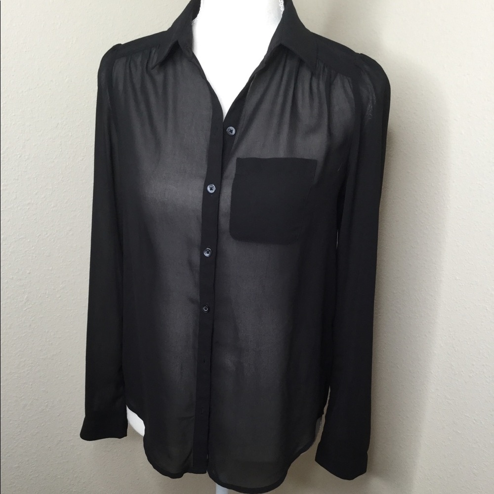 Frenchi silk long sleeve blouse